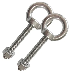 Bullone Occhio Spalla, Confezione da 2 Bulloni Occhiello Spalla M10 Acciaio Inox Bulloni Occhiello 2,75" - Foto 1 di 12
