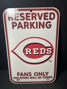 WinCraft 11X17 Cincinnati Reds Baseball MLB Reserved Parking Fans Only Sign - Picture 1 of 5