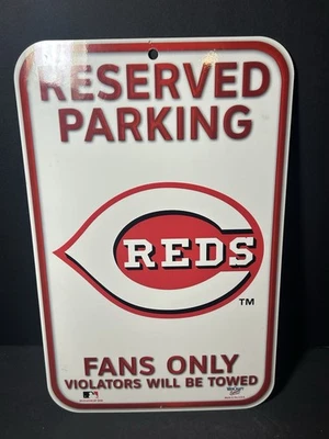 WinCraft 11X17 Cincinnati Reds Baseball MLB Reserved Parking Fans Only Sign - Image 1 of 4