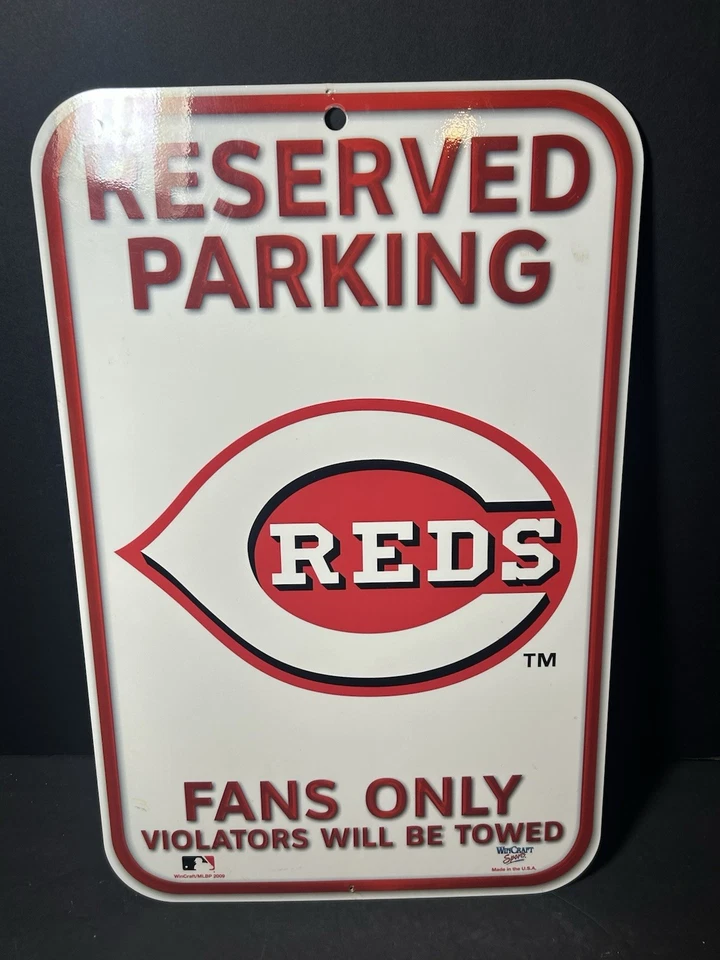 WinCraft 11X17 Cincinnati Reds Baseball MLB Reserved Parking Fans Only Sign - Image 1 of 4