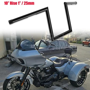 For Harley Sportster Dyna Softail 1" 25mm Z Drag 10" Rise Motorcycle Handlebars - Picture 1 of 15