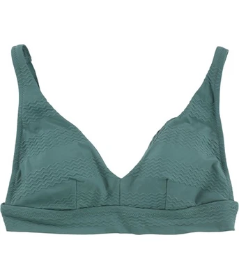 Blusa de banho American Eagle feminina biquíni sólido, verde, grande - Imagem 1 de 2