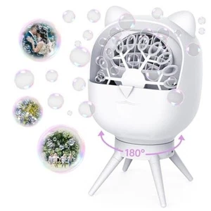 Rechargeable Bubble Machine for Toddlers Kids, Automatic-Rotating, 38000+ White - Picture 1 of 7