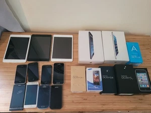 Mobile Phones Ipad Iphone Samsung Spares Repairs Bundle Some Boxes - Photo 1/13