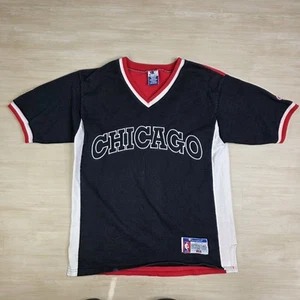 Vintage Champion Chicago Bulls 90s NBA Official Shooting Shirt Men's Size Medium - Picture 1 of 10