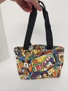 Borsa borsetta tela vintage anni 90 Disney Topolino & Co. dimensioni piccole giallo arancio blu - Foto 1 di 16