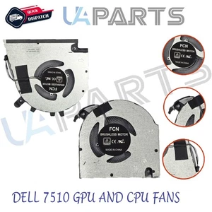 Replacement For Dell Inspiron 15 Plus 7510 16 7610 CPU & GPU Laptop Cooling Fan - Afbeelding 1 van 6