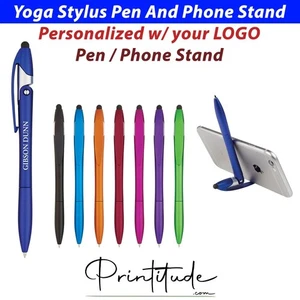 500 Promotional Custom Imprinted Stylus Pen + Phone Stand Personalized w/LOGO - Picture 1 of 1