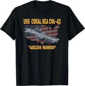 Neu Limited Aircraft Carrier USS Coral Sea CVA-43 Veterans Day T-Shirt - Bild 1 von 3