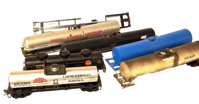 HO Scale JUNK Lot of Tank Car Shells and Partial Cars, Long and Short - Image 1 of 4