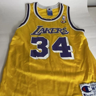 Champion NBA Los Angeles Lakers Shaquille O'Neal #34 Jersey Size Youth M (10-12) - Image 1 of 4