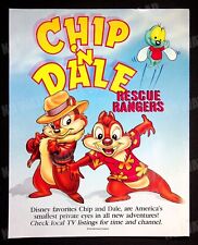 Chip 'n Dale + Mickey Mouse Club Disney 1989 Print Magazine Ad Poster ADVERT