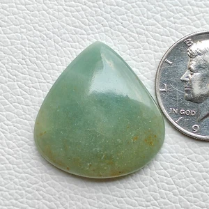 75 carat Natural green aquamarine cabochon pear shape aquamarine gemstone R11321 - Picture 1 of 5