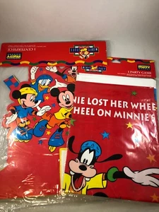 Vtg Disney Mickey'S Stuff Party Makers Party Game & Centerpiece Rollerblading - Picture 1 of 6