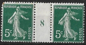 FRANCE - TYPE SEMEUSE FOND PLEIN PAIRE N° 137 MILLESIME 8 NEUF ** - Imagen 1 de 2