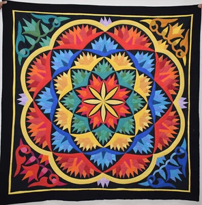Handarbeit Quilt-Patchworkquilt-Wandbehang Wandteppich-Ägyptischer Wandteppich-Wandbild - Bild 1 von 4