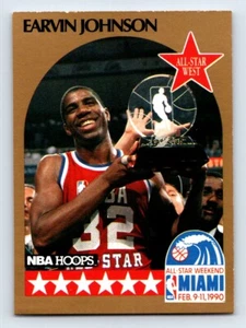 EARVIN JOHNSON # 18 - 1990 - 91 HOOPS Basketball Card - Picture 1 of 2