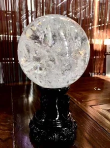 10.6LB natural clear quartz sphere crystal polished ball energy healing decor - Picture 1 of 6