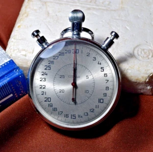 Vintage Slava Stopwatch 3 Buttons Soviet Vintage Mechanical Stopwatch with Box - Picture 1 of 12