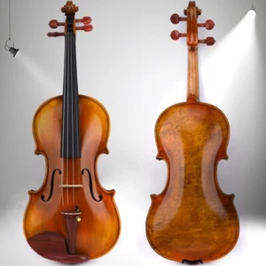 Violín 5 Estrellas Profesional Antiguo Estilo Stradivari 4/4 Ojo de Pájaro Arce Tono Rico - Imagen 1 de 7