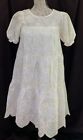 Anthro MOON RIVER Dress Womens XS Eyelet Lace Tier Babydoll Ruffle Button Lined
