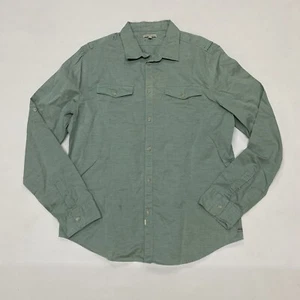 Calvin Klein One Mens Untucked Slim Fit Blue Aqua Shirt  Worn In Large - Picture 1 of 8