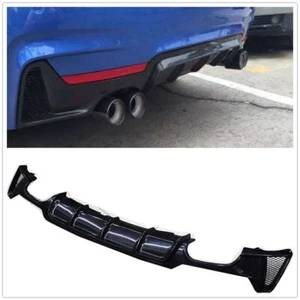 Rear Bumper Diffuser For BMW F32 F33 435i M Tech Quad Out 2014-2020 Glossy BLK - Picture 1 of 6
