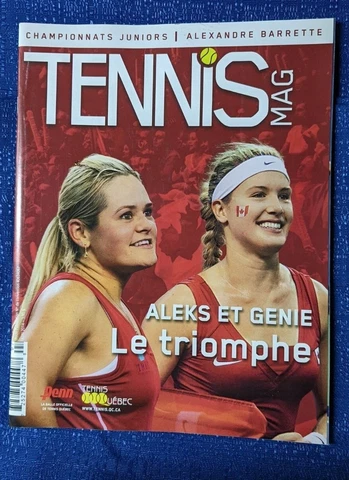 Revue Tennis Mag Eugenie Bouchard  Montreal juin 2014 magazine français / French Cover