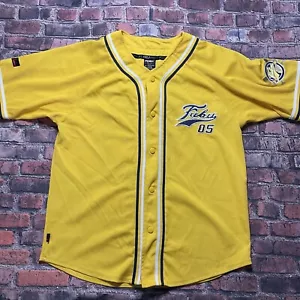 Vintage 2000s/90s Y2K FUBU SPORTS 05 Short Sleeve Baseball Yellow Jersey L 16/18 - Picture 1 of 8