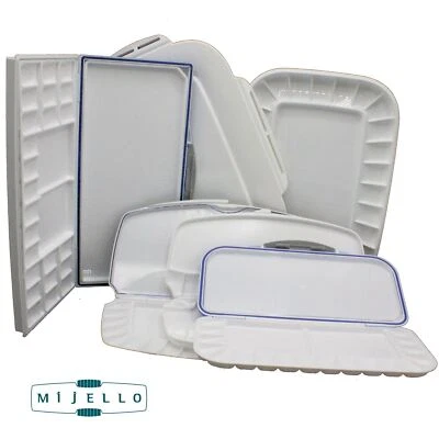 Artists palette watercolour acrylic paint airtight folding palettes Mijello