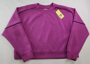 All In Motion Womens Dark Violet Long Sleeve Crew Neck Pullover Sweater Size M - Picture 1 of 8