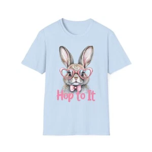 Women's Easter Hop To It Bunny T-shirt - Picture 1 of 17