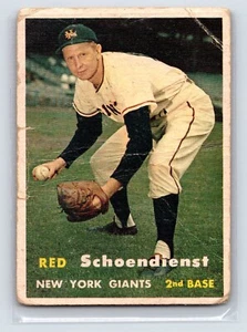 1957 Topps #154 Red Schoendienst LOW GRADE (filler) HOF - Bild 1 von 2