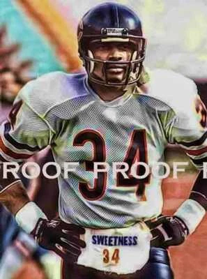Nueva impresión artística de Walter Payton Chicago Bears 12x18 LE 50 Foto 1 de 4