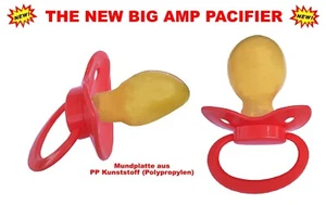 ++ ABDL ADULT AMP PACIFIER "Red" - Size / Size 12 Mouth Plate 85 x 60mm ++ - Picture 1 of 1