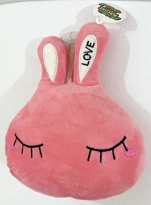 Pink Sleeping Baby Bunny Rabbit LOVE 8" plush w/suction cup Pipeline Games NWT - Picture 1 of 4