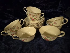 BRASIL 8 Vintage Porcelana Steatita Paraná Flor Taza y Platillo Borde Dorado - Imagen 1 de 9