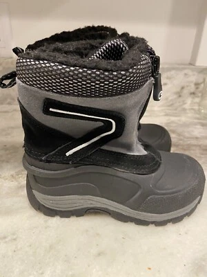 Botas de nieve aisladas C-9 Champion con cremallera unisex juveniles talla 11 negras invierno Foto 1 de 4