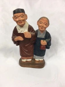Bambola statua Hakata Urasaki. Made In Japan. Uomo e donna in piedi insieme - Foto 1 di 5