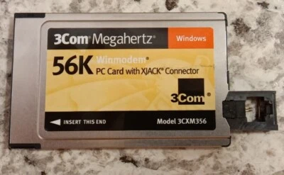 3Com 3CXM356 Megahertz 56K WinModem PC Card - Image 1 of 4
