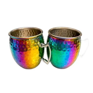 2 pack New stainless steel 3.5 x4.5 inches Moscow mugs - Picture 1 of 5