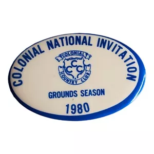 Spilla Colonial National Golf Tournament Ground Season 1980 piedi vale Texas vintage - Foto 1 di 2