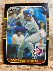 1987 Donruss Scott Fletcher SS Texas Rangers Baseball Card #9530 Vintage Collect - Picture 1 of 2
