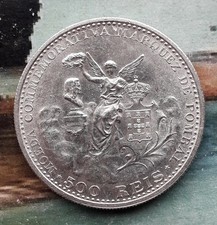 BN3002 - Portugal - Coin 500 Reis 1910 AU-UNC Silver KM#557 Marquês Pombal