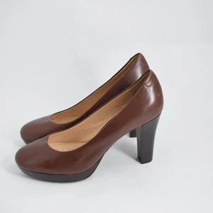 GEOX RESPIRA  Women Size EU 36 / US 6 Brown Leather Pumps  - Picture 1 of 12