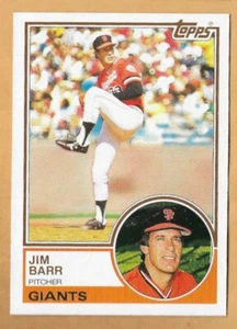 JIM BARR SAN FRANCISCO GIANTS #133 - TOPPS NM-MT 1983 - Picture 1 of 2
