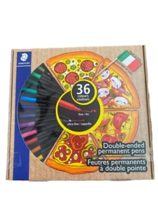 Double Ended Permanent Pens Staedtler 36 Colours Kids Drawing Colouring Markers - Picture 1 of 2