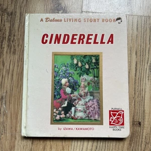 Cinderella (a deluxe living story book) Scarce Vintage 1968 Purcell Happy Time  - Imagen 1 de 7