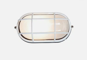 Access Lighting 20290-WH/FST Nauticus Wet Loc 4.25" Bulkhead, White/Frosted - Picture 1 of 11