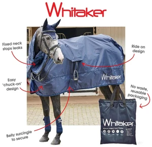 Whitaker Rothwell Roll Up Waterproof Breathable Rainsheet Riding Rug Navy XS-XL - Picture 1 of 4